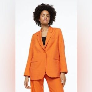 H&M Single Button Orange Blazer